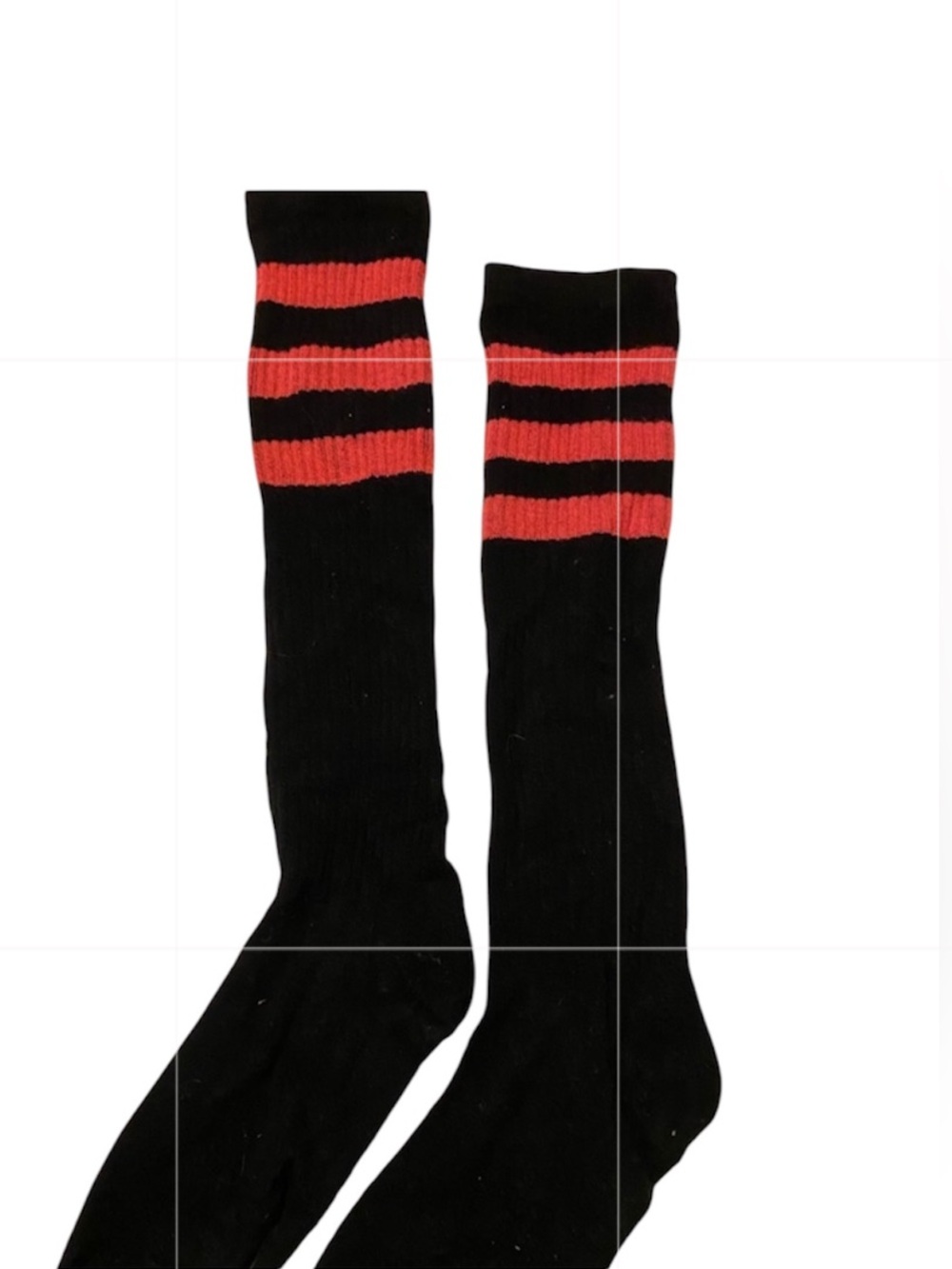 Retro Hot Pink and Black Knee High Socks